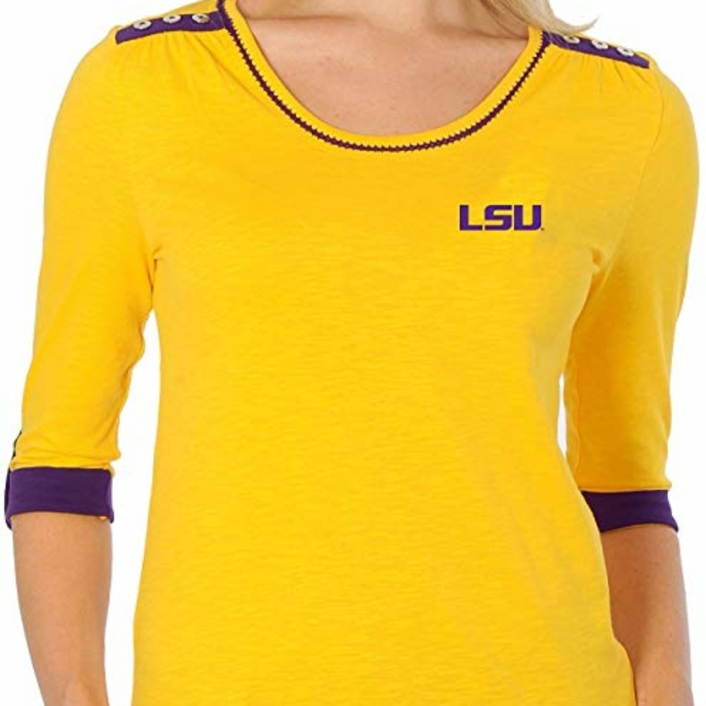 UG Apparel NCAA Women's LSU Roll Up Top
